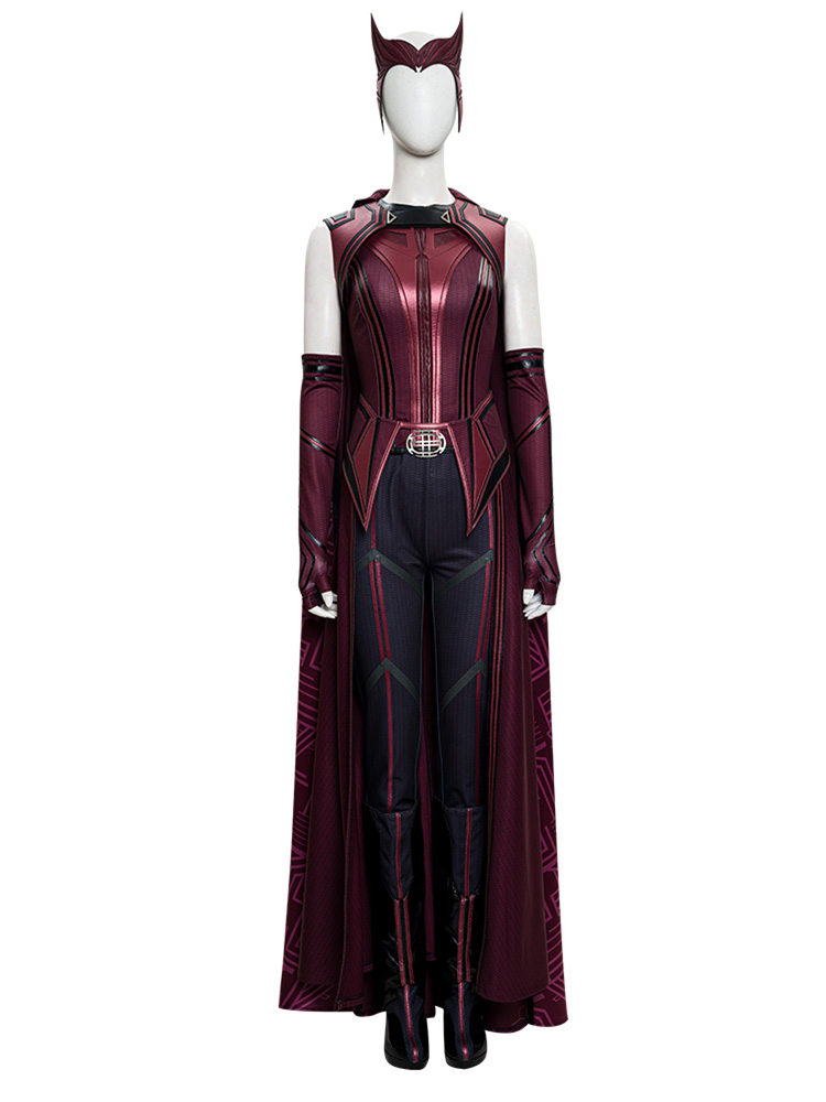 Cosonsen Wanda Vision Scarlet Witch Wanda Cosplay Costume Full Set Custom Made