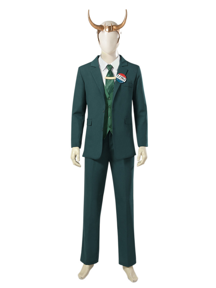 Cosonsen Loki Season 1 Cosplay Costume Loki Green Suit All Sizes Custom Made