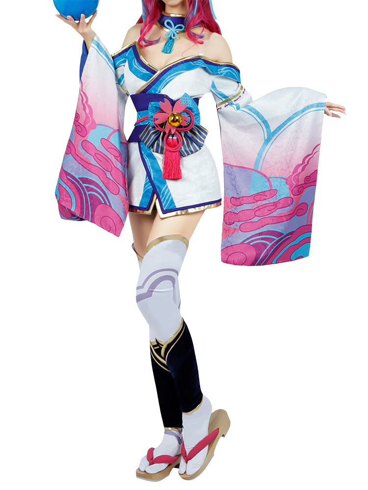 League of Legends LOL Spirit Blossom Ahri Halloween Costume Outfit Anime Roleplay Cosonsen