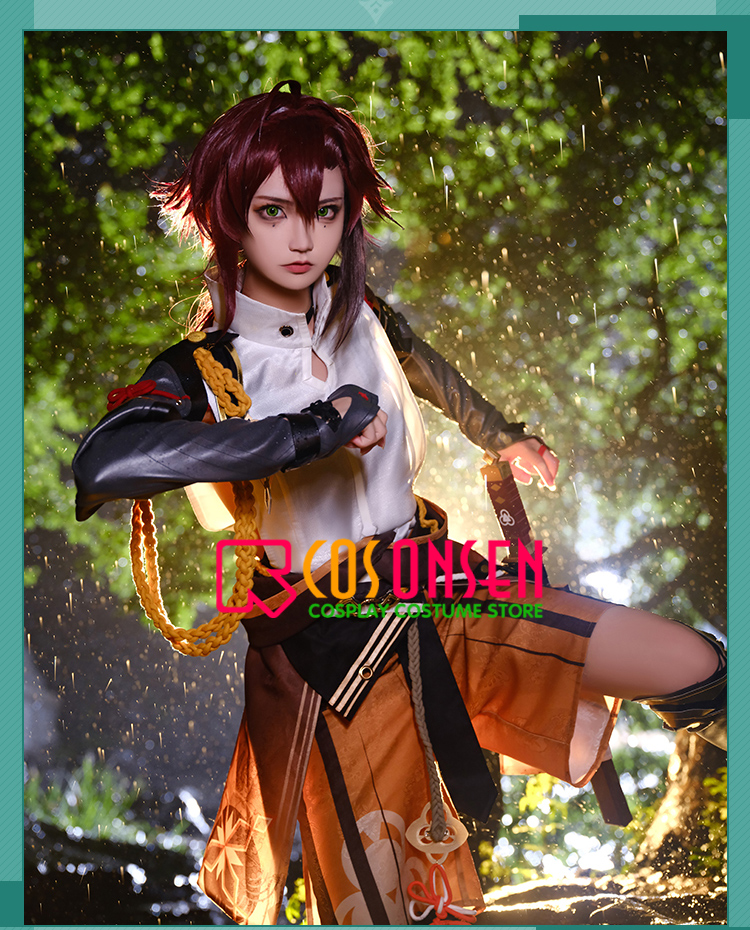 Genshin Impact Heizou Cosplay Costume Inazuma Halloween Suit Outfit Custom Size Cosonsen