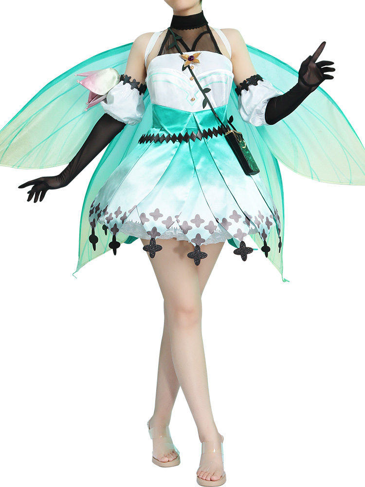 Vtuber Pomu Rainpuff Cosplay Costume with Wings for NIJISANJI Custom Made